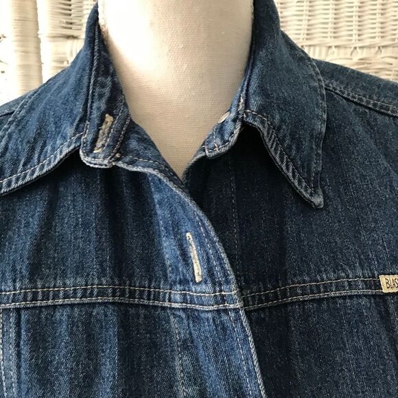Blassport Vtg Button Pocket Denim Jean Jacket S - Picture 8 of 14